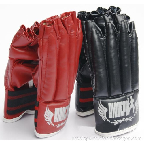 Excellent PU Boxing Glove Half Finger Professional Sanda Wrestle Glove